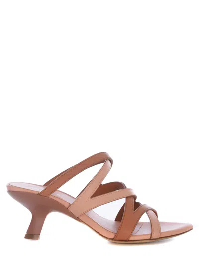 Vic Matie Sandal Vic Matié Slash Made Of Leather In Cuoio
