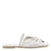 Vic Matie Pleated Slide Sandals In White