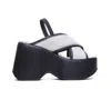 Vic Matie Platform Sandals In White / Black