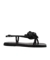 Vic Matie Sculpted Bloom Sandals In Black