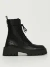 Vic Matie Etna 101 Combat Boots In Black Leather In Black