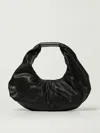 Vic Matie Curved-handle Leather Tote Bag In Black