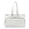 Vic Matie Logo-lettering Quilted Tote Bag In White