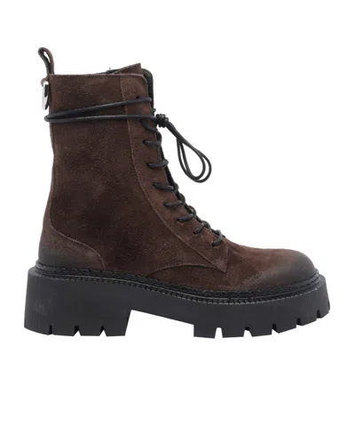 Vic Matie Side Zipped Lace-up Ankle Boots In Multi