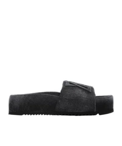 Vic Matie Signature Slide Sandals In Black