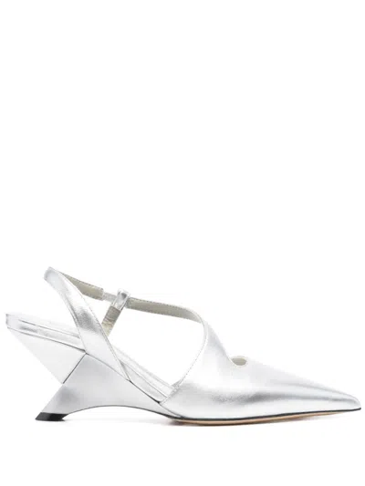 Vic Matie Silver Pointed Toe Heel