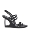 Vic Matie Round Toe High Heel Sandals In Black