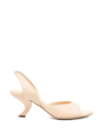 Vic Matie Slingback Open-toe Sandals In Neutral