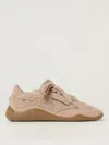 Vic Matie Textured Lace-up Trainers In Neutral