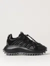 Vic Matie Split Sneakers In Rubberized Calfskin And Technical Fabric In Schwarz