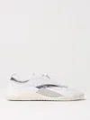 Vic Matie Sneakers In Split Leather And Leather Color White And Silver In White