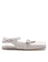 Vic Matie Ballerina Shoes Square Closed Chanel In Nappa Color Bone In Beige