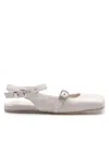 Vic Matie Ballerina Shoes Square Closed Chanel In Nappa Color Bone In Beige