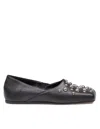 Vic Matie Vic Matié Square Closed Slipper Shoe In Nappa Leather