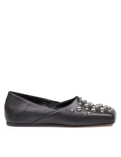 VIC MATIE VIC MATIÉ SQUARE CLOSED SLIPPER SHOE IN NAPPA LEATHER