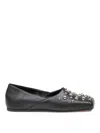 Vic Matie Vic Matié Square Closed Slipper Shoe In Nappa Leather