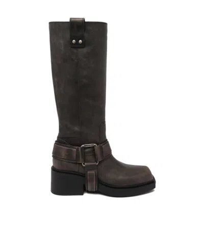 Vic Matie Square-toe Ankle Boots In Black