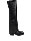 Vic Matie Square-toe Leather Boots In Black
