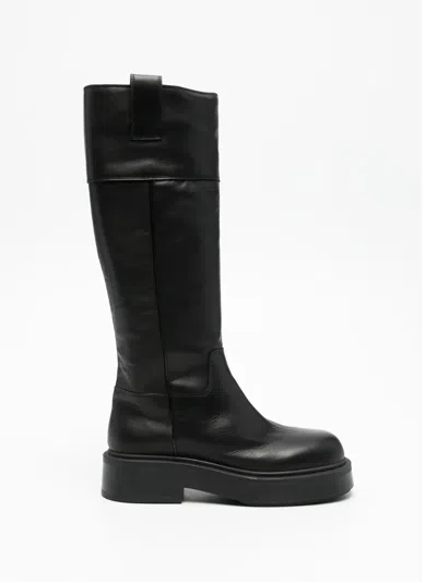 Vic Matie Stivale Xavier Leather Knee-high Boots In Black