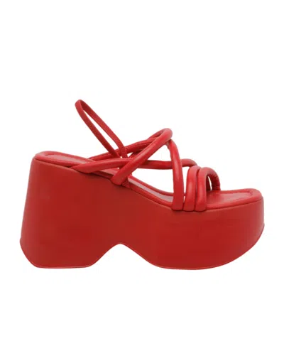 Vic Matie Strappy Platform Heeled Sandals In Multi