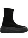 Vic Matie Stretch-fabric Platform Trainers In Black