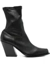 Vic Matie Fiction 101 Texan Ankle Boots In Black Leather In Black