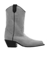 Vic Matie Vic Matiē Woman Ankle Boots Grey Size 7.5 Textile Fibers In Gray