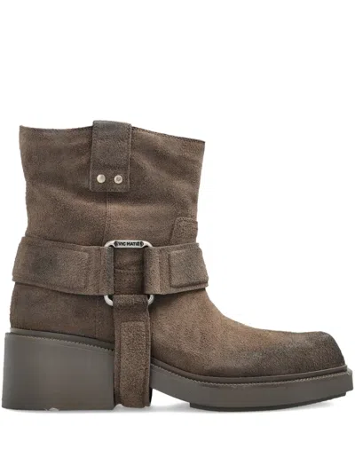 Vic Matie Suede Ankle Boots In Brown