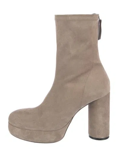 Pre-owned Vic Matie Suede Boots In Neutrals