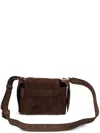 Vic Matie Suede Crossbody Bag In Brown