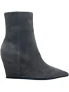 Vic Matie Suede Wedge Boots In Gray