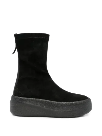 Vic Matie Suede-finish Platform Ankle Boots In Multi