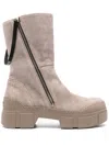 Vic Matie Taupe Brown Calf Suede Roccia Boots In Beige