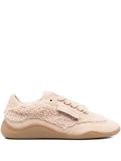 VIC MATIE TEXTURED LACE-UP TRAINERS