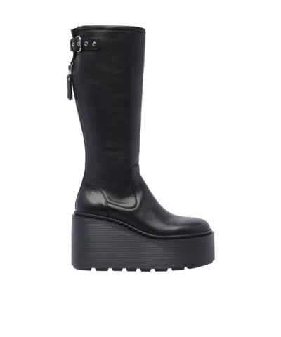 Vic Matie Thick Sole Short Boot In Black