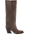 Vic Matie 80mm Calf-suede Pointed-toe Boots In Brown