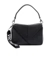 Vic Matie Rochelle Geometric Shoulder Bag In Black