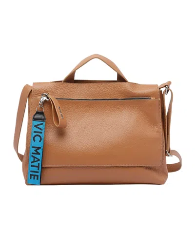 Vic Matie Top Handle Shoulder Bag In Brown