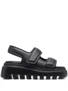 Vic Matie Casual Open Sandals With Chunky Eva Sole In Black