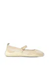 Vic Matie Touch-strap Ballet Flats In Neutral