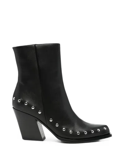 Vic Matie Tronc Xavier Stud-embellished Leather Ankle Boots In Multi