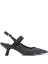 Vic Matie Pointed Toe High Heel Sandals In Black