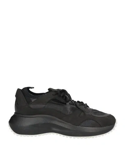 Vic Matie Vic Matiē M2m Woman Sneakers Black Size 7 Leather, Textile Fibers