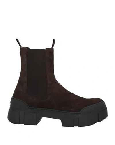 Vic Matie Vic Matiē Man Ankle Boots Dark Brown Size 9 Leather