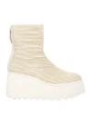 Vic Matie Vic Matiē Woman Ankle Boots Beige Size 11 Soft Leather In Beige