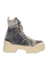 Vic Matie Vic Matiē Woman Ankle Boots Beige Size 7 Leather In Gray