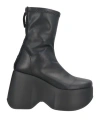 Vic Matie Vic Matiē Woman Ankle Boots Black Size 6 Textile Fibers In Black