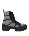 Vic Matie Vic Matiē Woman Ankle Boots Black Size 7 Leather, Textile Fibers In Black