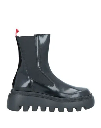 Vic Matie Vic Matiē Woman Ankle Boots Black Size 7 Soft Leather, Textile Fibers