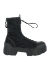 Vic Matie Round-headed Short Boots In Black
